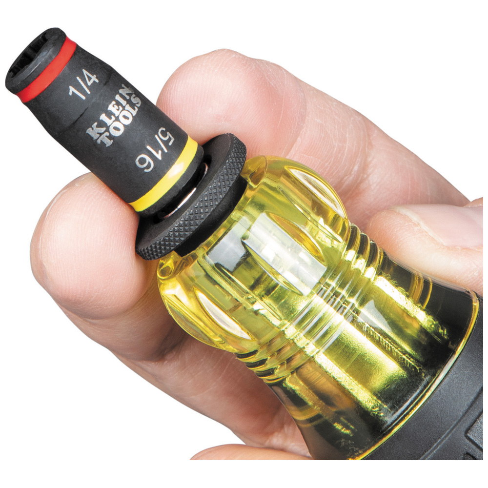 KLEIN 32304 14-in-1 HVAC Adjustable-Length Impact Screwdriver with Flip Socket - Image 8