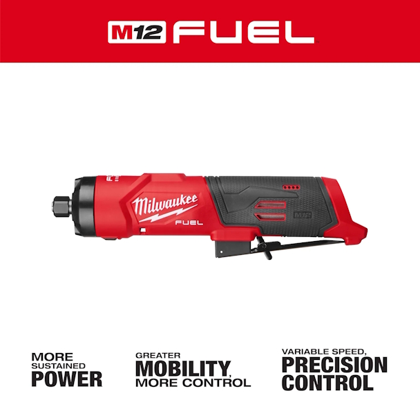MILWAUKEE 3486-20 M12 FUEL 1/4" Straight Die Grinder VS (10-20,000 rpm) - Image 3