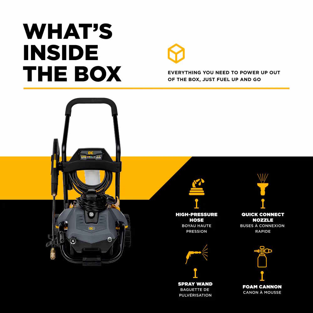 BE POWER P2314EN Pressure Washer ELEC 2300PSI 1.7GPM -2 IN 1 - Image 5
